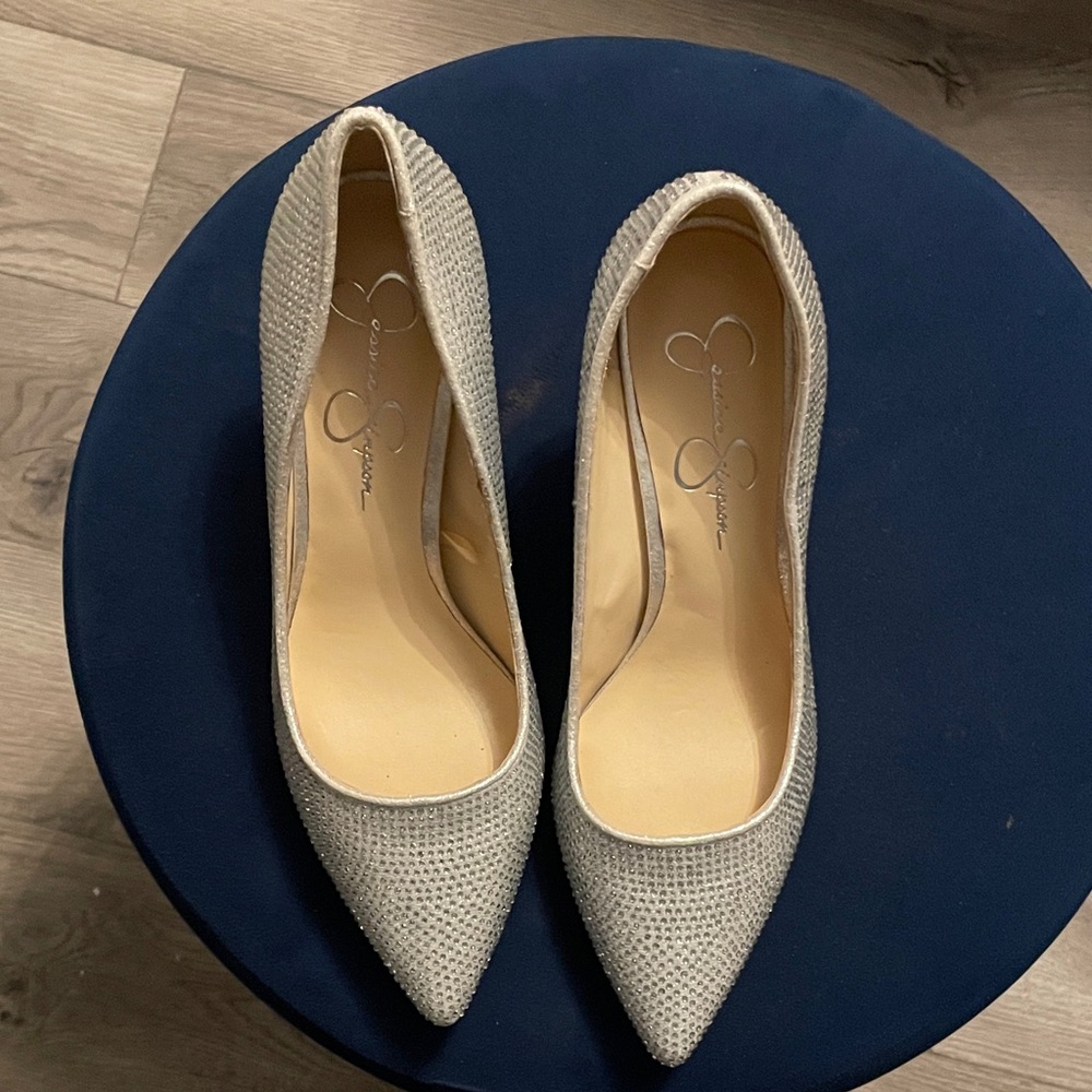 Jessica Simpson Rhynestone Pointed-Toe Embellished Pumps